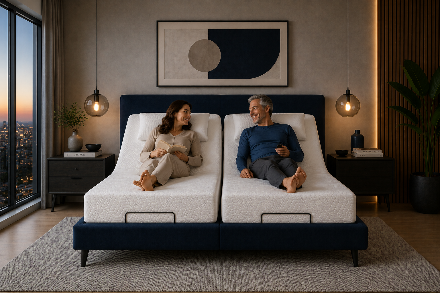 12" Hybrid Split King adjustable Bed Package Deal in Toronto, Ontario, Canada.