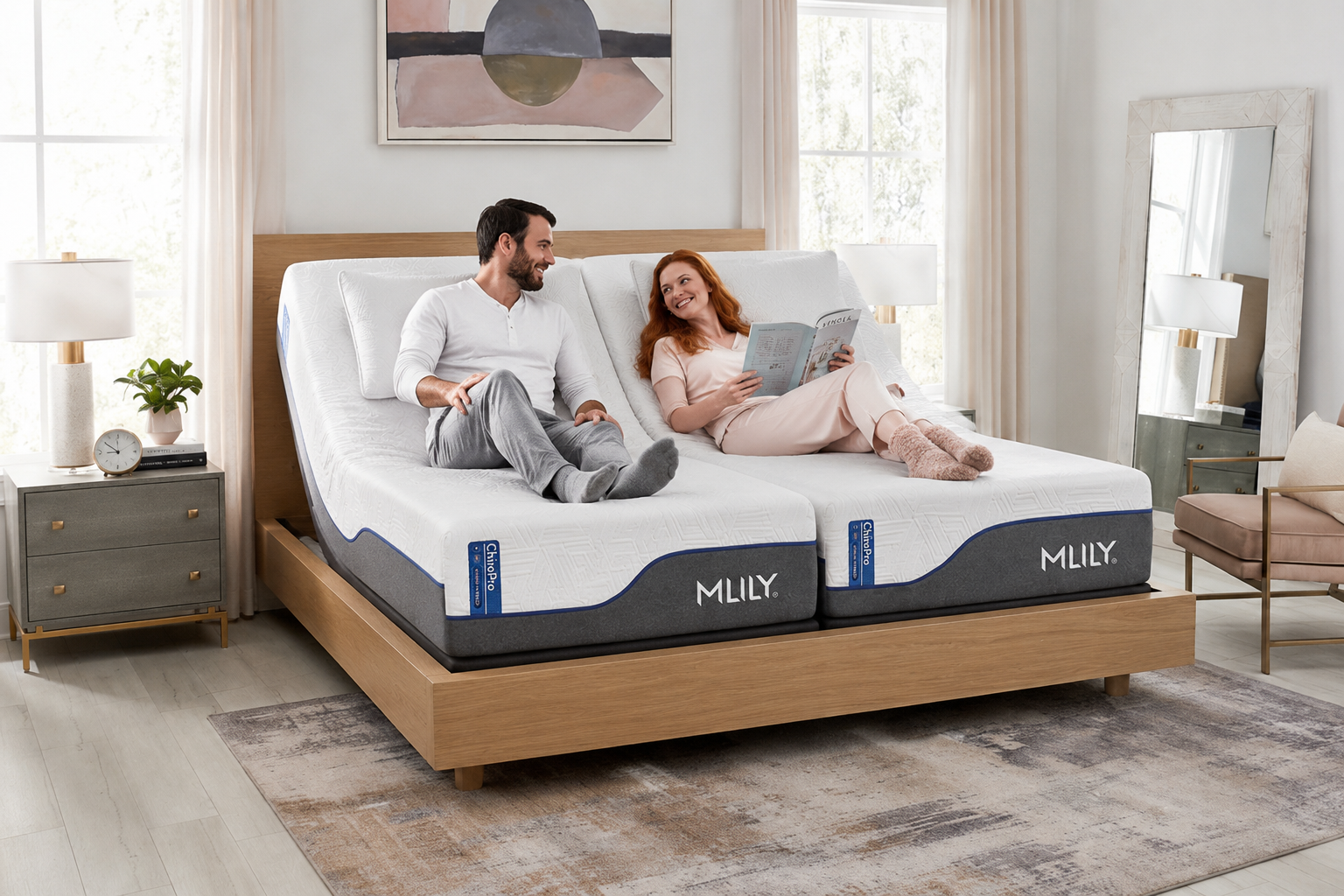 MLILY ChiroPro Split King Adjustable Bed Package