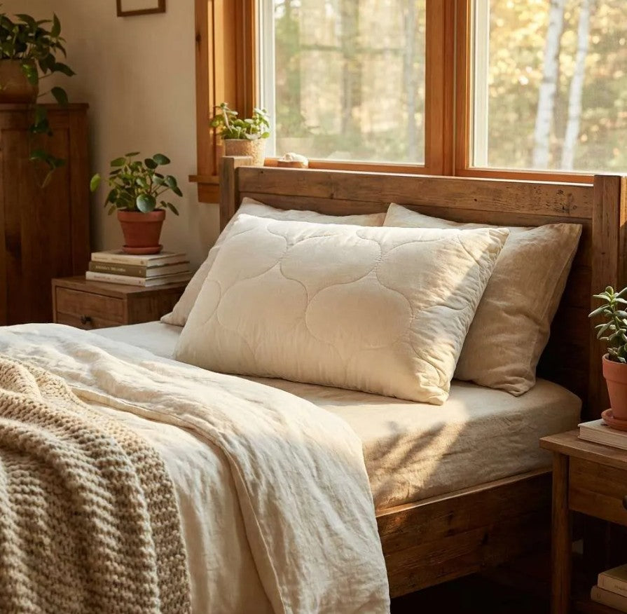 Natura Organic Latex Pillow - All Natural Talalay Latex Core.