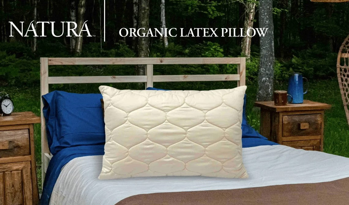 Natura Organic Latex Pillow - All Natural Talalay Latex Core.