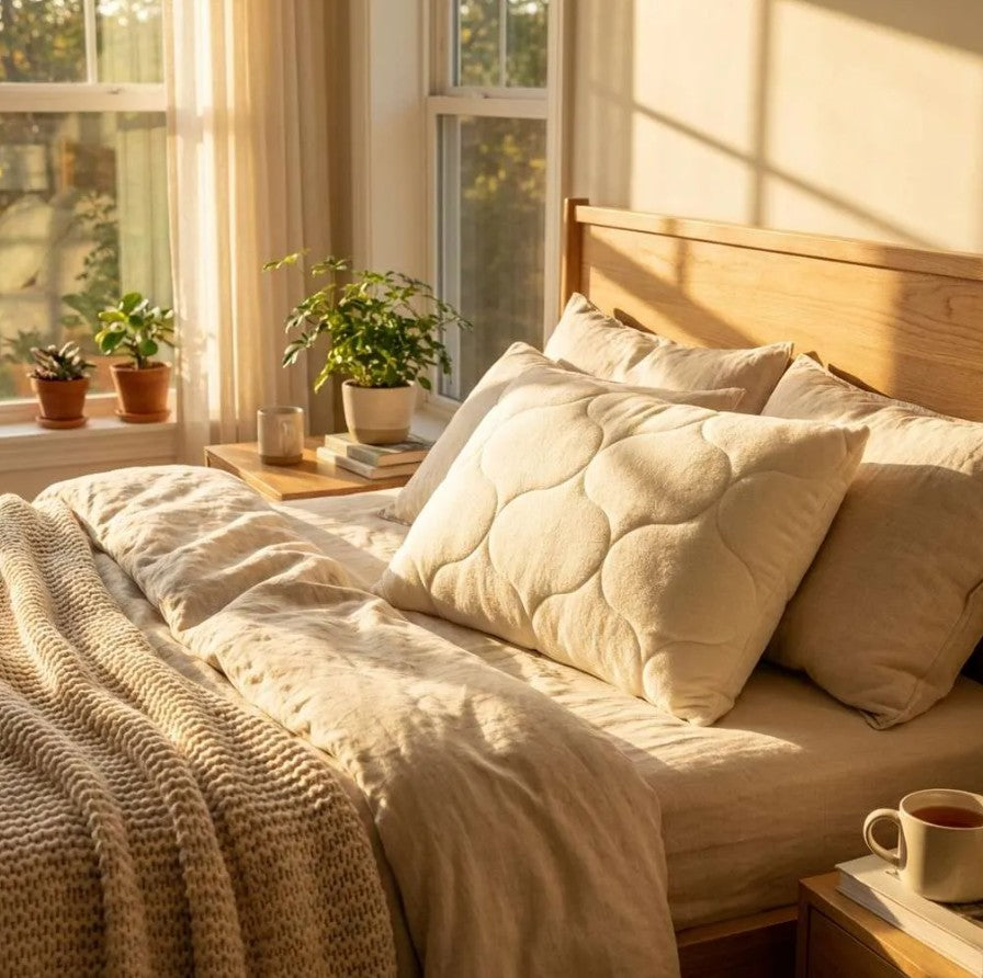 Natura Ultimate Talalay Latex Pillow - Covered in Cotton Terry and Wool.