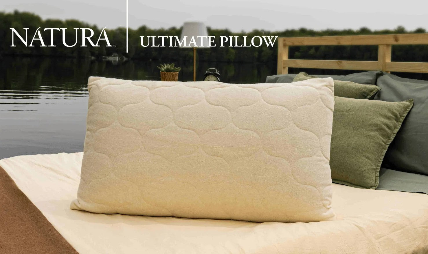 Natura Ultimate Talalay Latex Pillow - Covered in Cotton Terry and Wool.